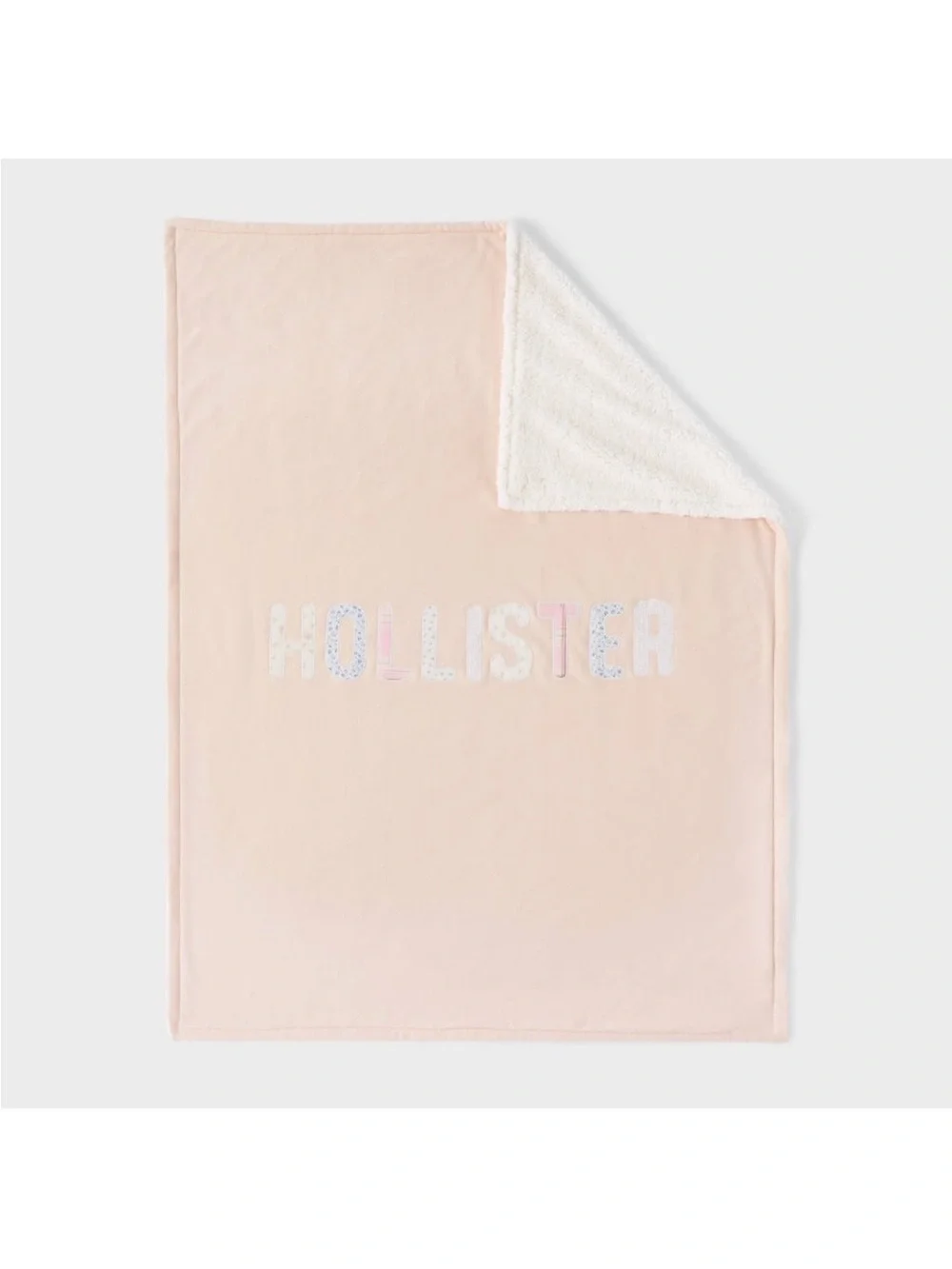 NWT Cozy Hollister Logo Light Pink Sherpa Blanket -Hollister Target collection